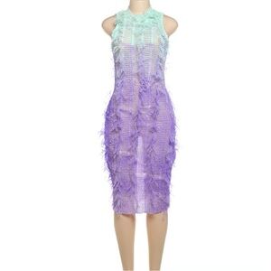 Elegant Mint and Lavender Dress